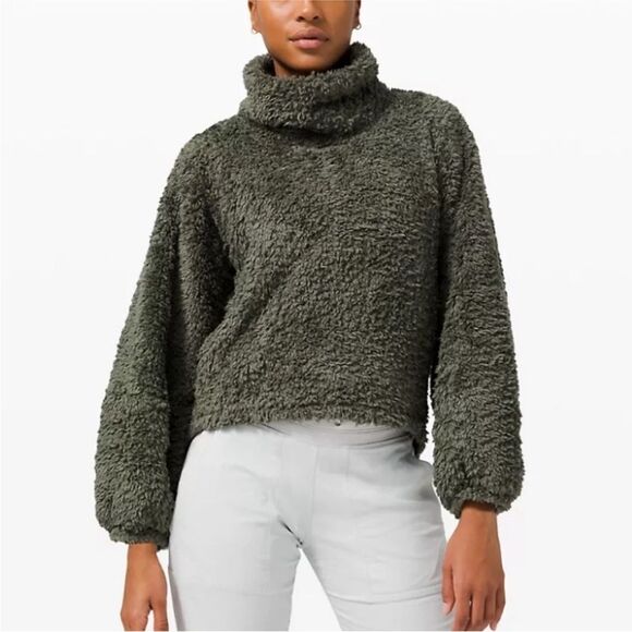 New Lululemon Warm Restore Sherpa Pullover Sweater Jacket Large/XL - Picture 1 of 8